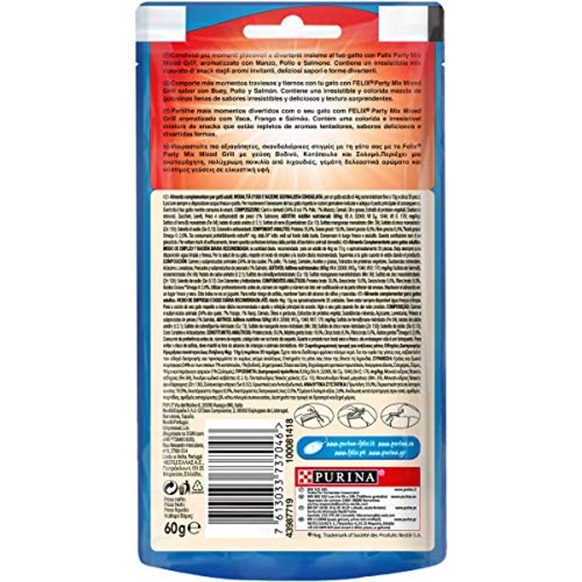 Felix Party Mix Mixed Grill 8 x 60 g – Felix