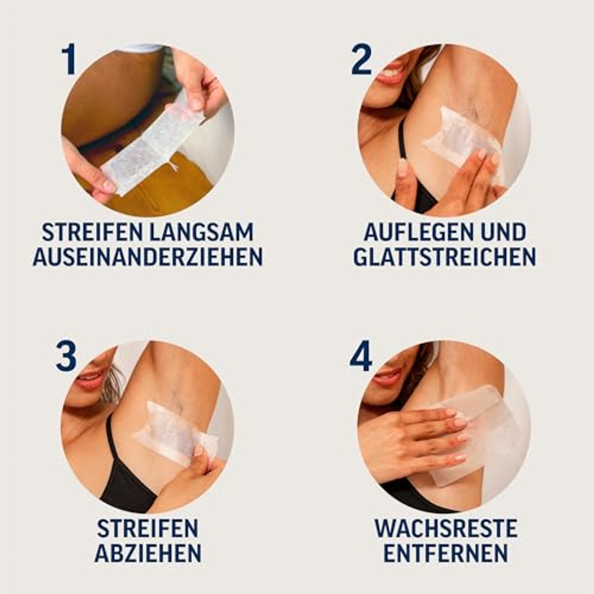 Veet Pure Kaltwachsstreifen Bikini & Achseln für sensible Hautück 6 x 16 st - Voordeelverpakking