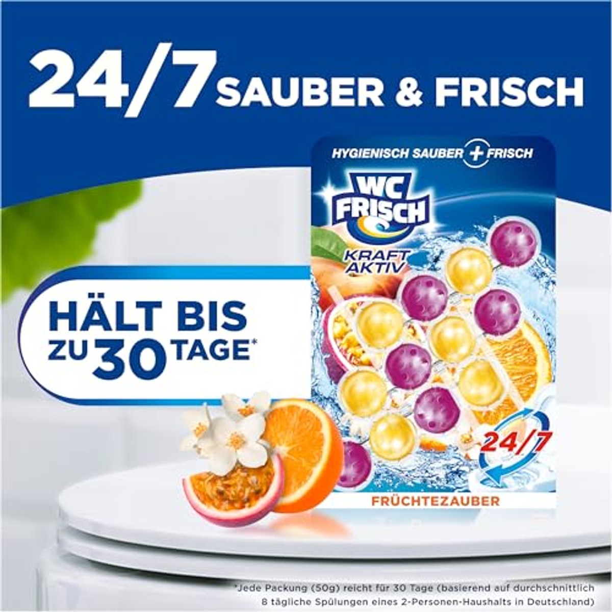 WC-Frisch Kraft Aktiv Geurspoeler Vruchtenmagie 6 x 150 g - Voordeelverpakking