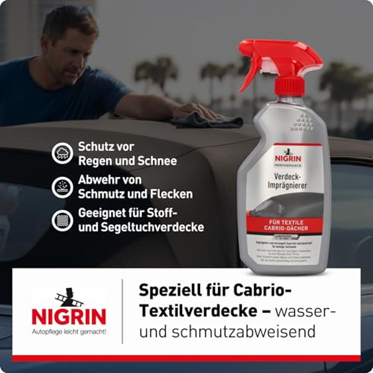 NIGRIN 74183 Impregneerspray voor cabriodak, 3 x 500 ml - Voordeelverpakking – foto 5