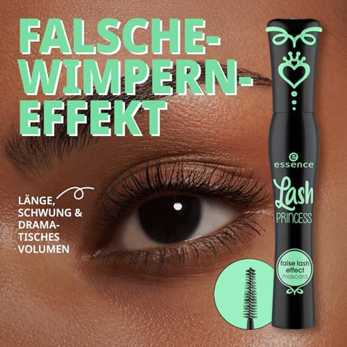 Essence Lash Princess False Lash Effect-mascara, zwart, volumegevend, zwaaigevend, definiërend, verlengbaar, zonder microplasticdeeltjes, nanodeeltjes, zonder parfum, 1 stuk (12 ml) – Essence Cosmetics