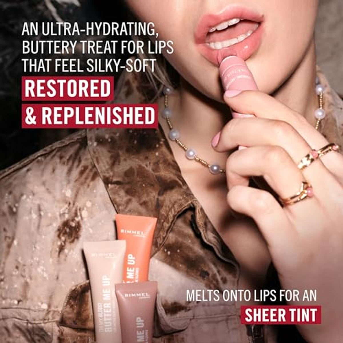 Rimmel London Oh My Gloss Butter Me Up Lippenbalsem, kleur Latte Delight 001, 15 ml – Rimmel London