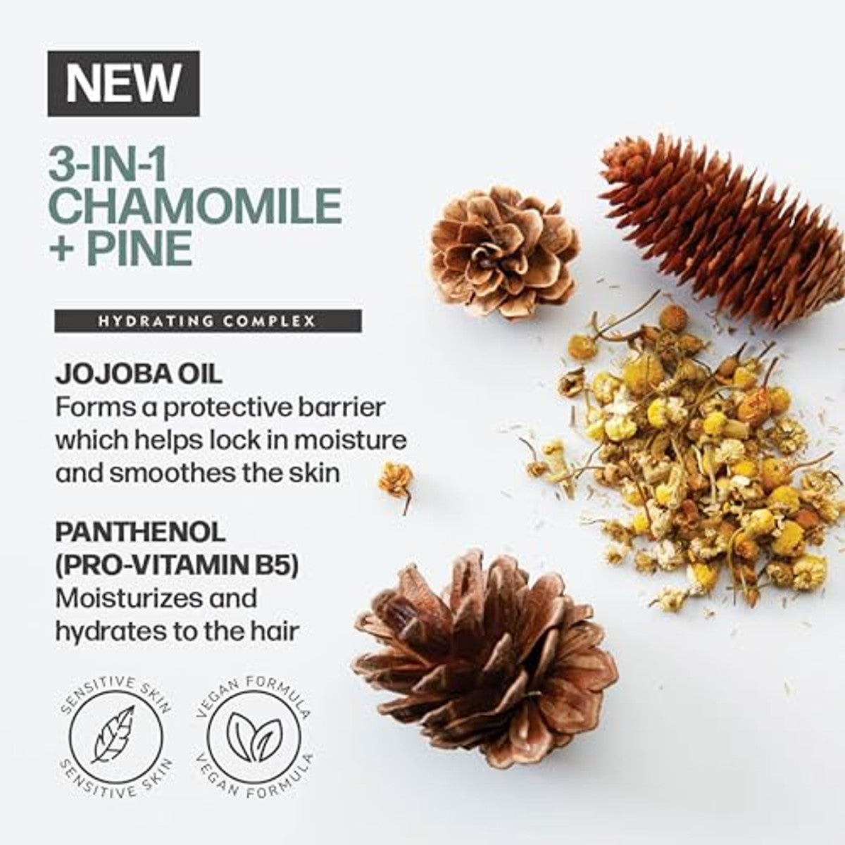 American Crew 3-in-1 Chamomile & Pine Shampoo & Douchegel 1000 ml - 6-pack