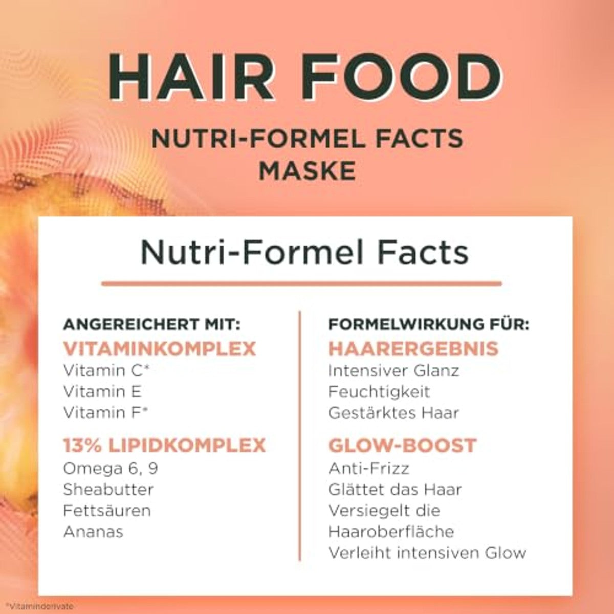 Garnier Fructis Ananas Hair Food 3-in-1 Haarmasker 6 x 400 ml - Voordeelverpakking