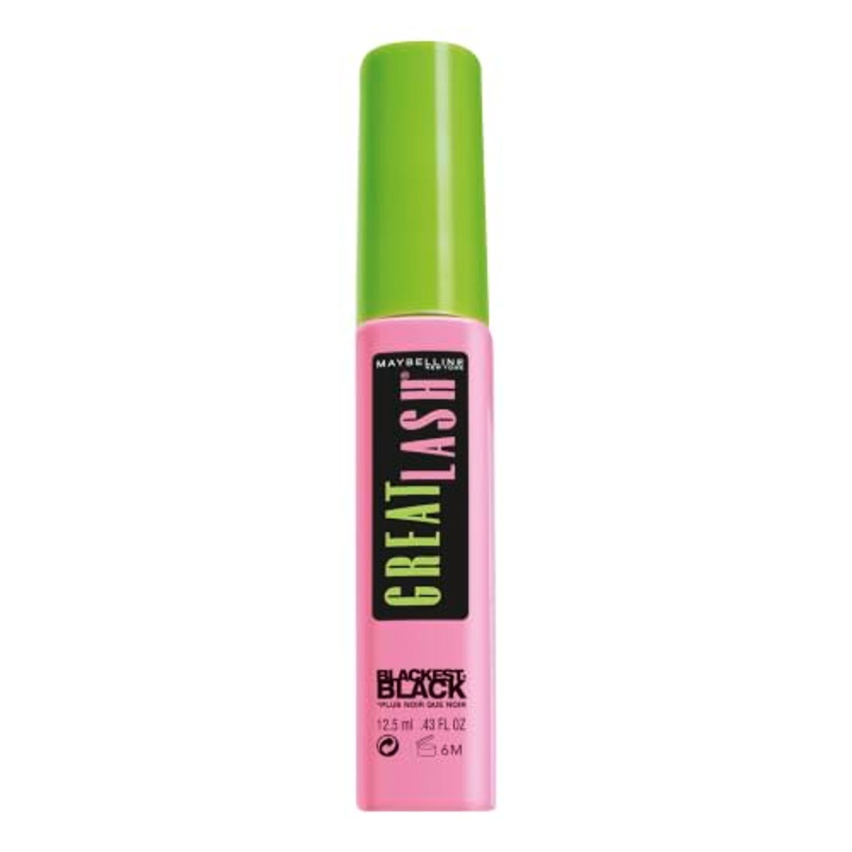 Maybelline New York Mascara voor volume, Great Lash Mascara, Blackest Black, 12,5 ml – MAYBELLINE