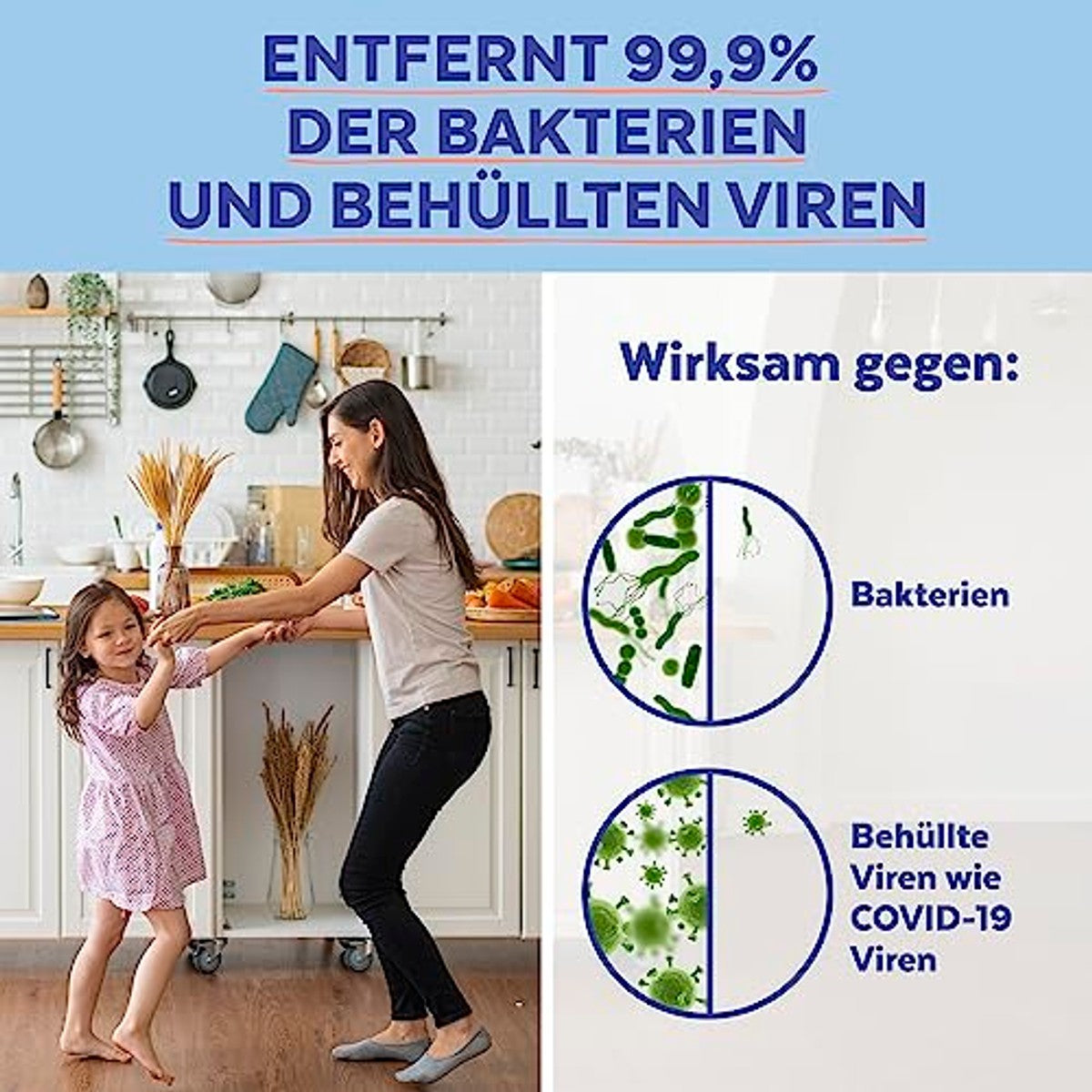 Sagrotan Multifunctionele reiniger bloemenfrisheid – 2-in-1 desinfectiemiddel voor betrouwbare reiniging van oppervlakken – 5 x 1,5 l reinigingsmiddel – Sagrotan