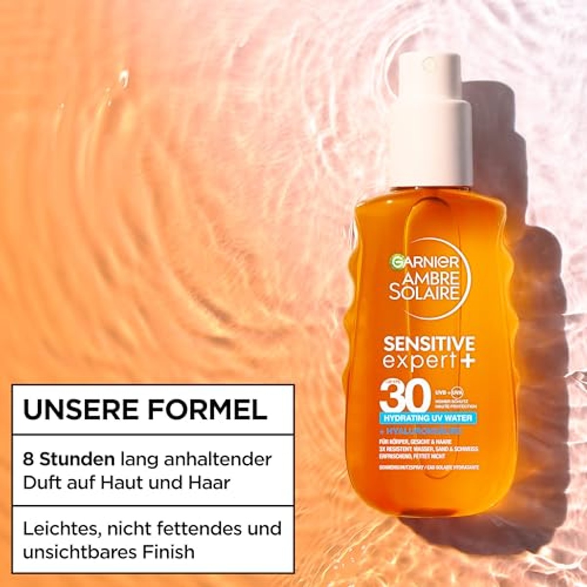 Garnier Ambre Solaire Sensitive Expert UV Water SPF 30 150 ml – Garnier