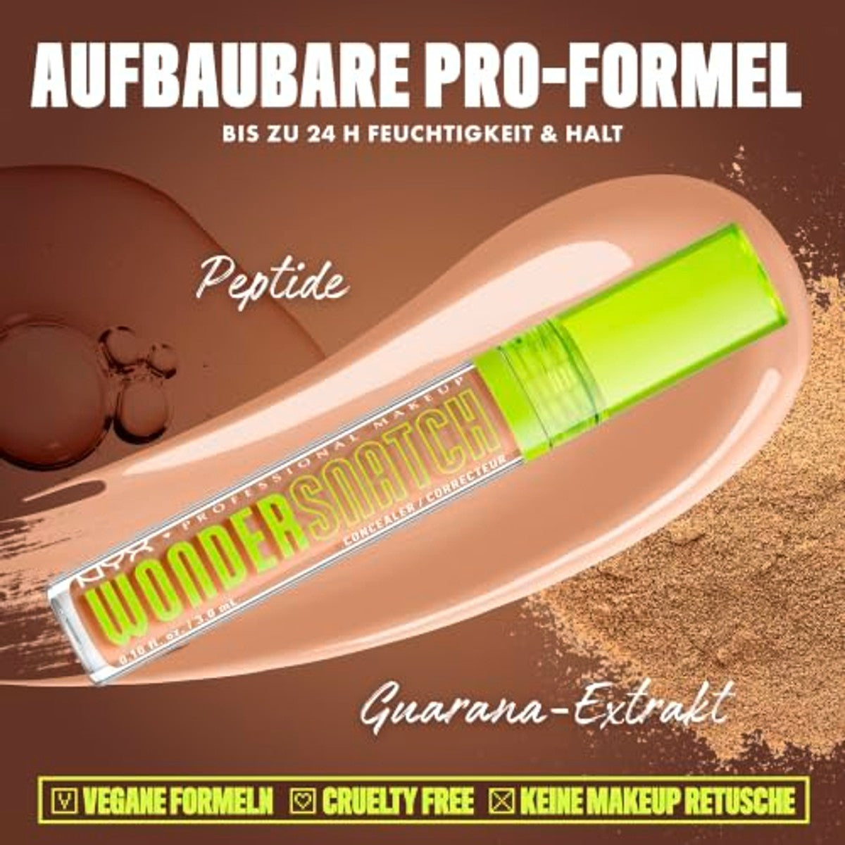 NYX Professional Makeup, Wonder Snatch Concealer, vloeibare romige formule, zachte matte afwerking, waterbestendig, geeft niet af, hydrateert tot 24 uur, veganistische formule, 13 Medium Light, 3,5 ml – NYX PROFESSIONAL MAKEUP