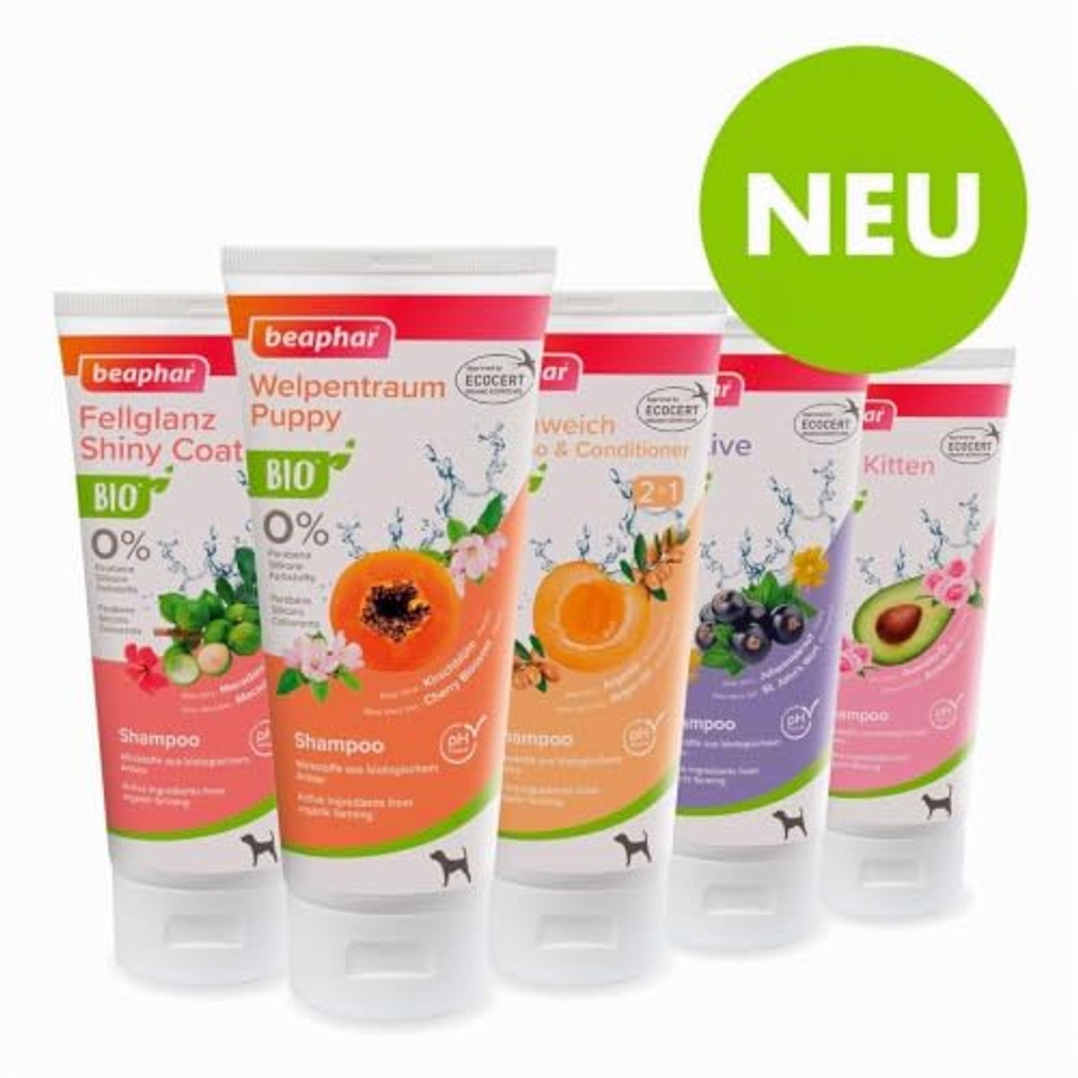 Beaphar Bio Shampoo zijdezacht 2-in-1 voor honden, 200 ml - 6-pack