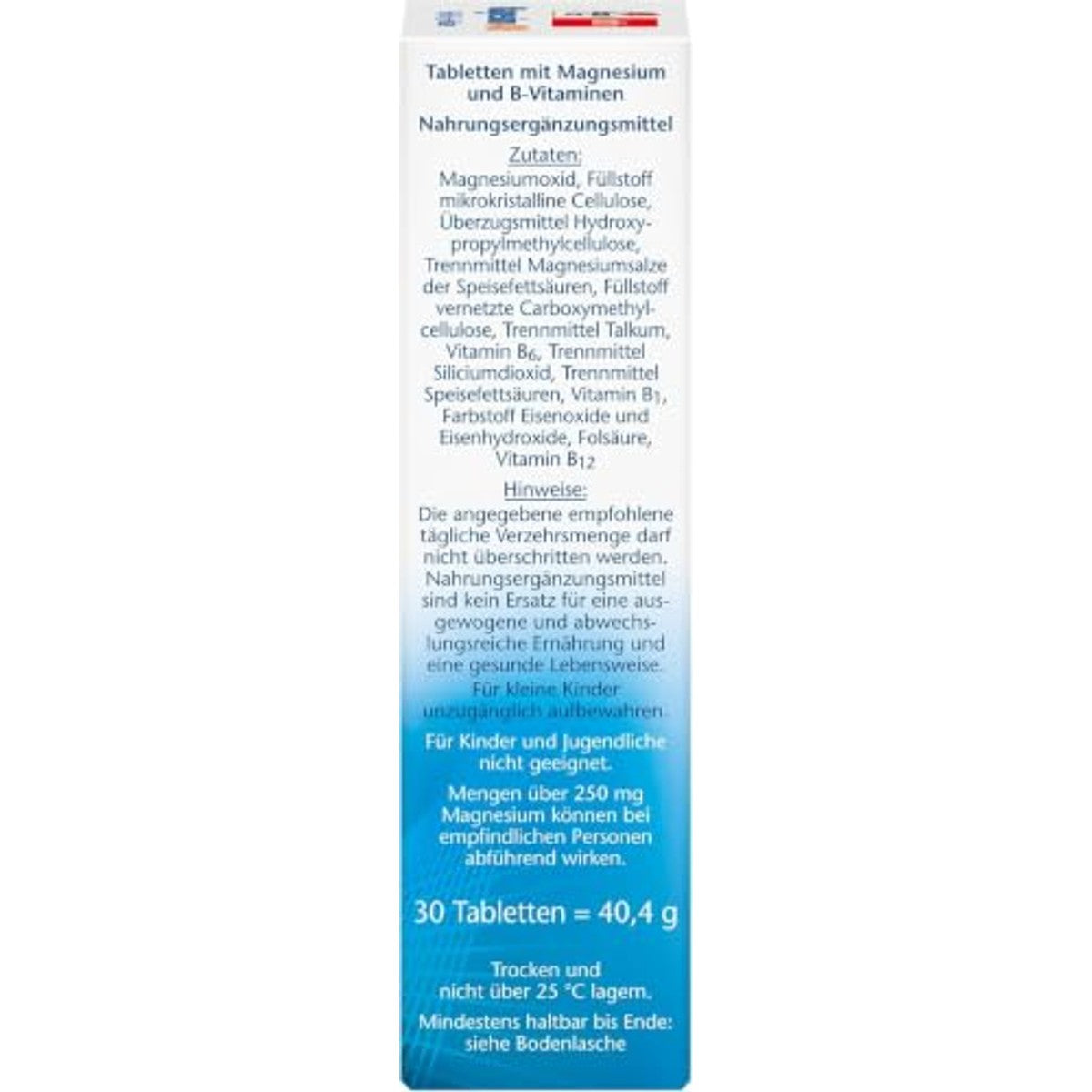 Doppelherz Magnesium 400 + B1 + B6 + B12 + Foliumzuur 30 Tabletten - 3-pack