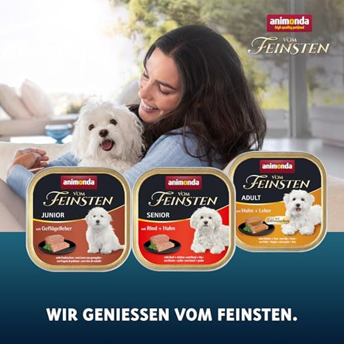Animonda Vom Feinsten Welpen hondenvoer Gevogelte + Putenharten 22 x 150g - 3-pack