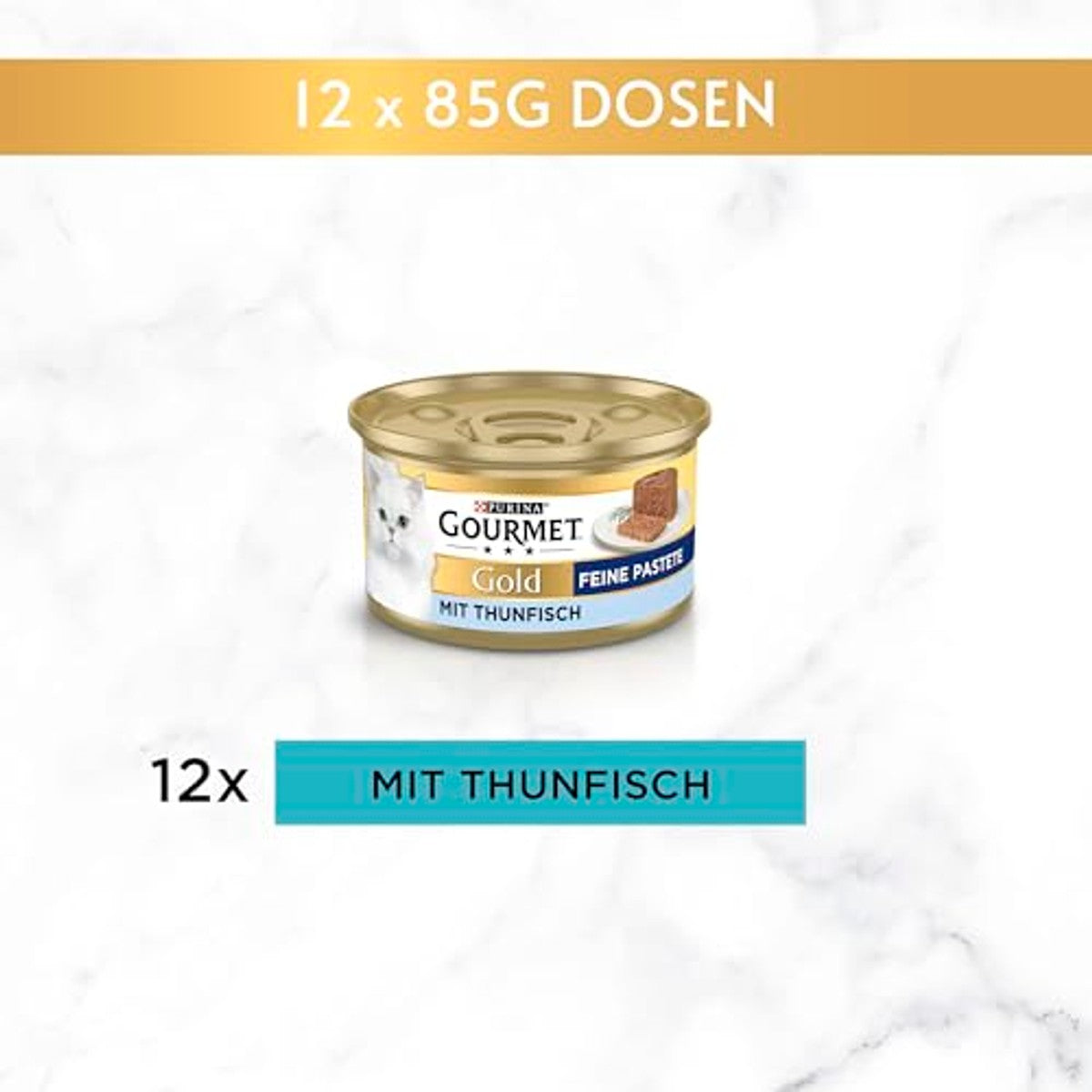 Gourmet Gold Fijne pastete natvoer kattenvoer tonijn 12 x 85 g - 6-pack