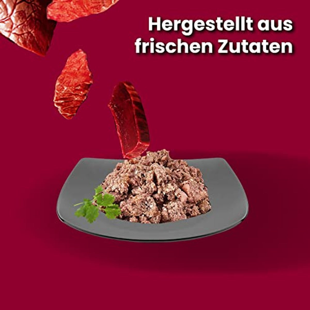 animonda vom Feinsten Senior Katzenfutter nass Nassfutter mit Rind (32x 100g), Katzenfutter ab 7 Jahren, ohne Getreide ohne Zucker, mit frischen, fleischigen Zutaten – animonda Vom Feinsten
