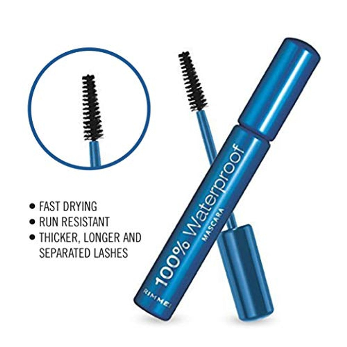 Rimmel Wasserdichte Mascara, Braun Schwarz, 8ml (1er Pack) – Rimmel London