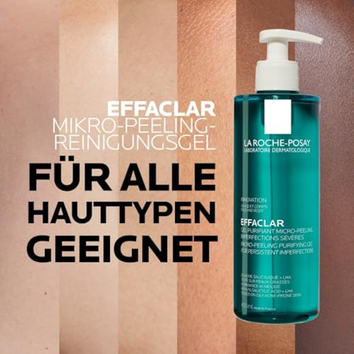 La Roche-Posay Effaclar Micropeeling Reinigingsgel Gezicht en Lichaam 200 ml - 3-pack
