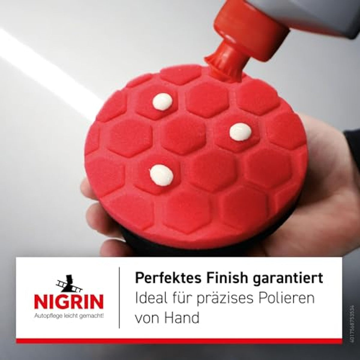 NIGRIN Handpolijstspons rood/zwart 1 stuk – NIGRIN