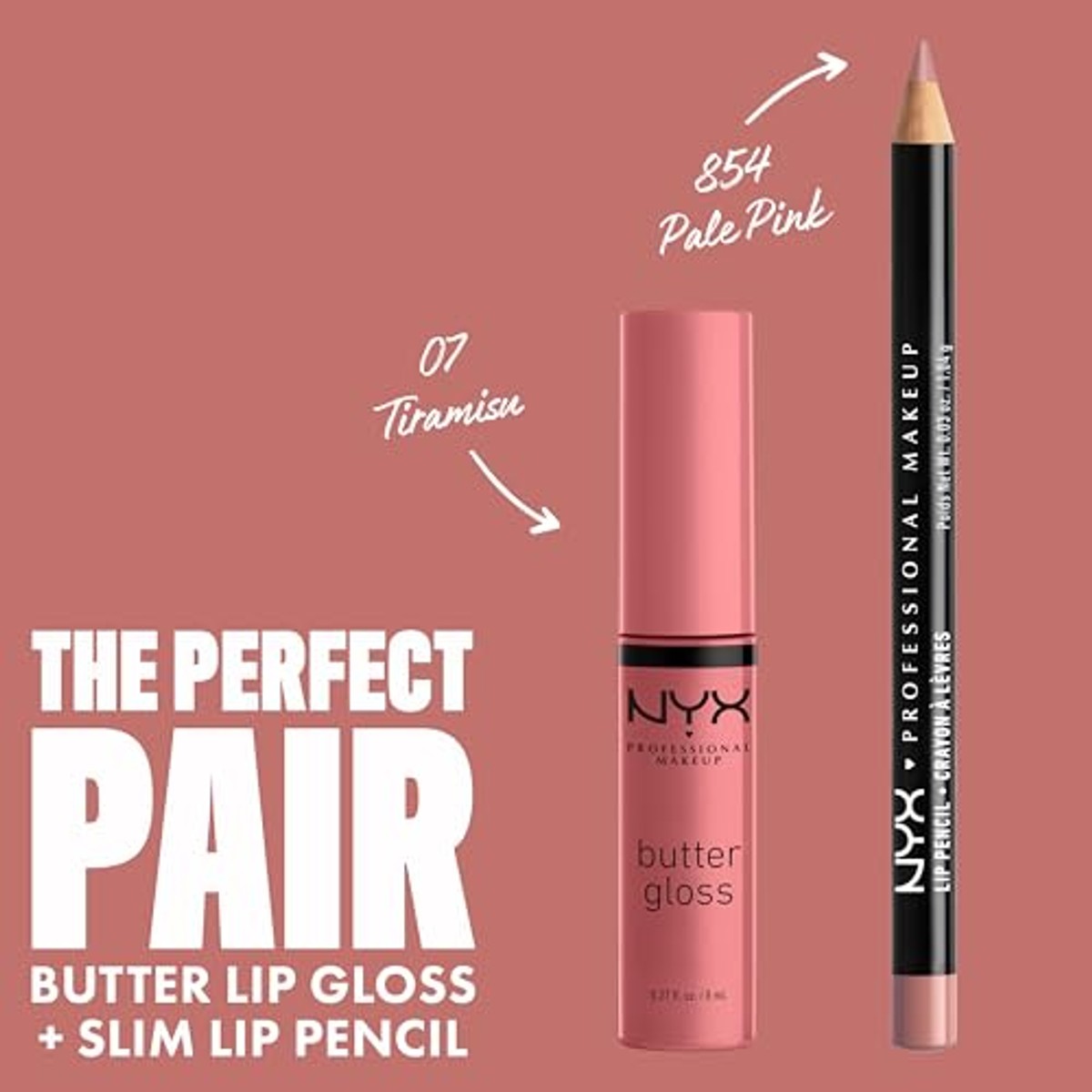 NYX Butter Gloss, Tiramisu, per stuk verpakt (1 x 7 ml) – NYX PROFESSIONAL MAKEUP
