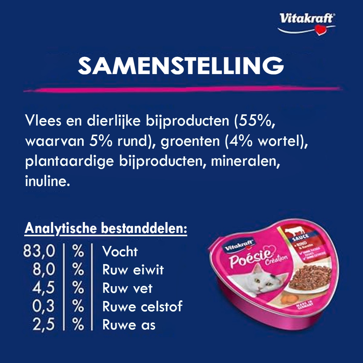 Vitakraft Poésie Création natvoer kattenvoer rundvlees 15 x 85 g – foto 5