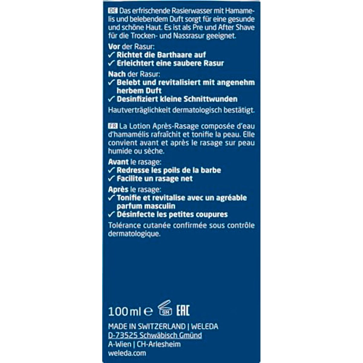 Weleda for Men Scheerwater Pre- en Aftershave 100 ml