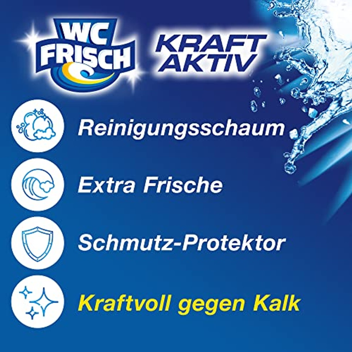 Wc-Fresh WC-reiniger, gel, oceaanfris (750 ml), wc-reiniger met luchtverfrissereffect, toiletreiniger zorgt voor hygiënische frisheid, met 4-voudige combinatie van actieve stoffen (verpakking van 2) – WC-Frisch