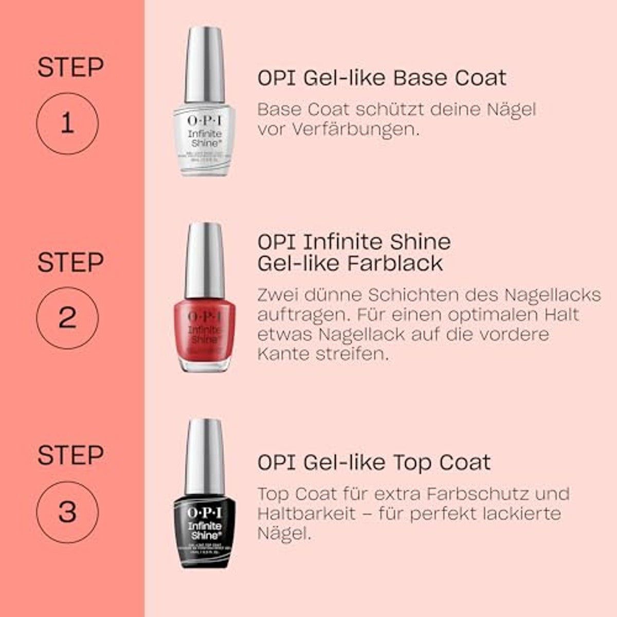 OPI Infinite Shine Set Base Coat + Dulce de Leche + Top Coat 3 x 15 ml
