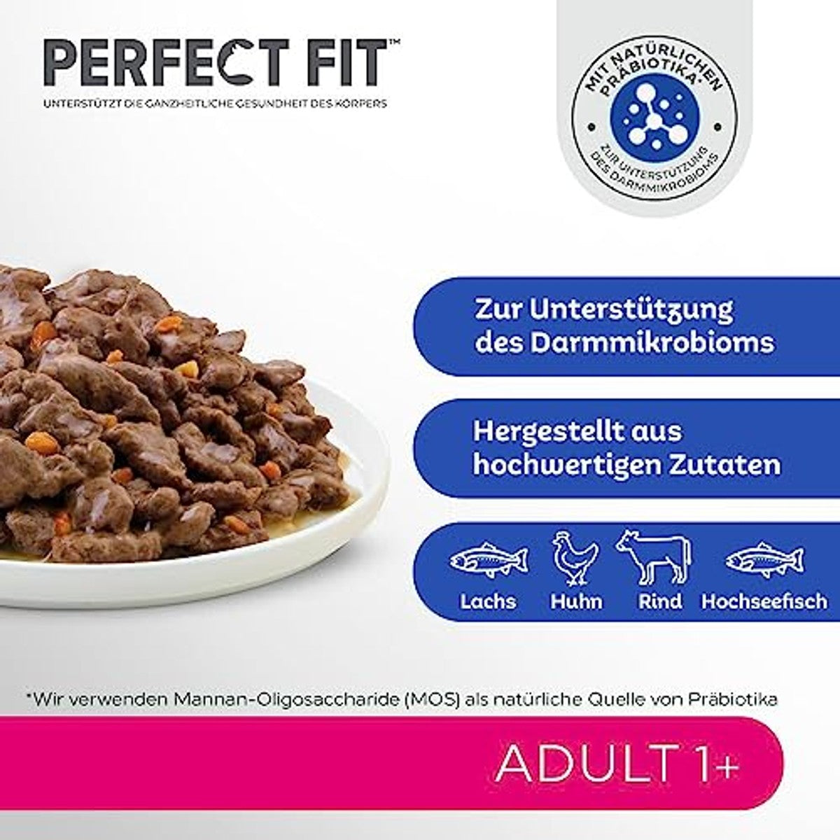 Perfect Fit Adult 1+ natvoer kattenvoer Selectie 48 x 85 g - 3-pack