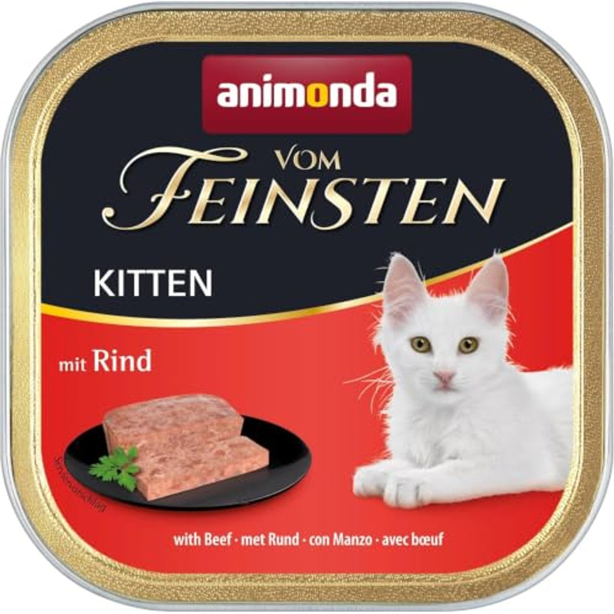 animonda Vom Feinsten Kitten natvoer kattenvoer diversiteit 32 x 100 g - 3-pack