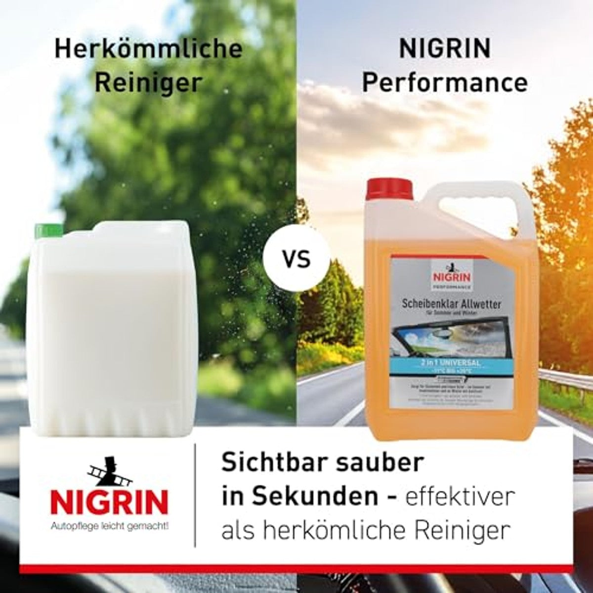 NIGRIN 74485 Ruitensproeier-antivries-concentraat 3 x 3 liter - Voordeelverpakking
