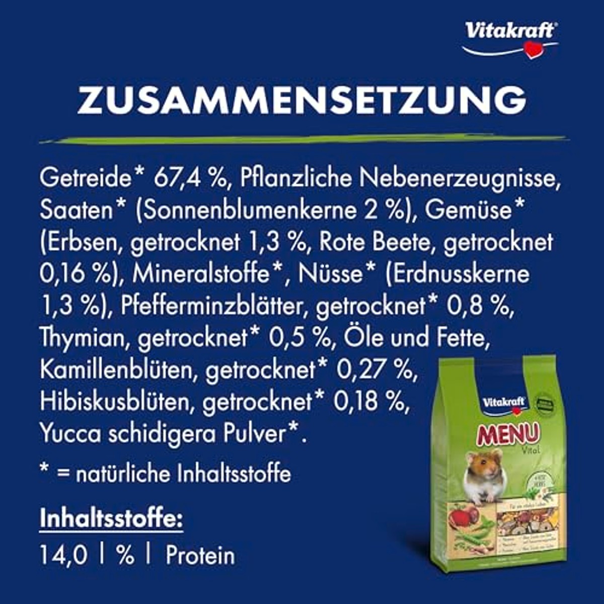 Vitakraft Menu Vital hamstervoer 6 x 400 g - 6-pack – foto 5