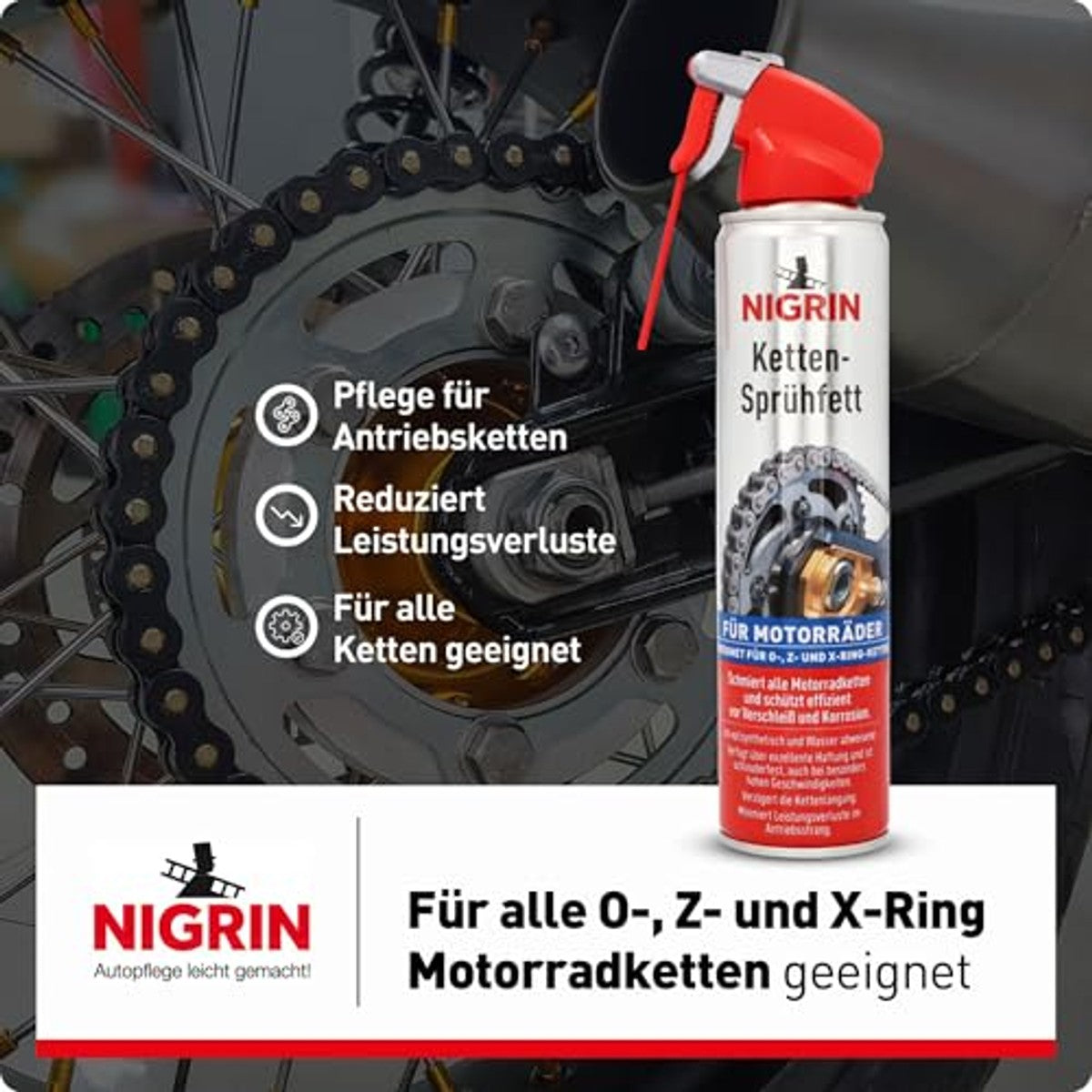 NIGRIN Keramiek kettingsproeivet 3 x 400 ml - Voordeelverpakking