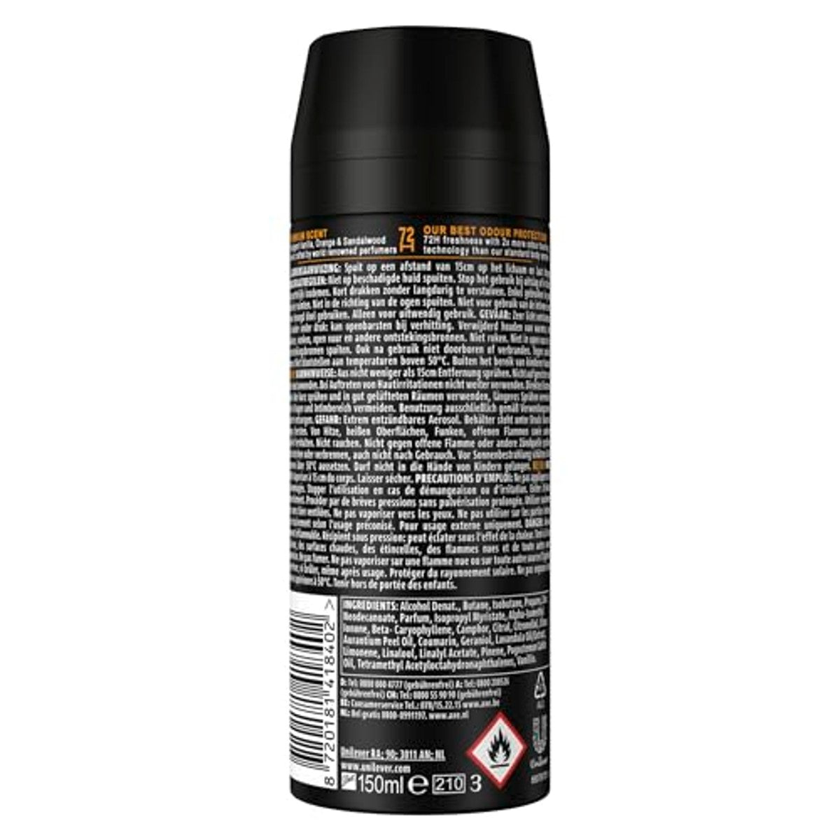 Axe Premium Bodyspray Black Vanilla Deodorant 150 ml – Axe