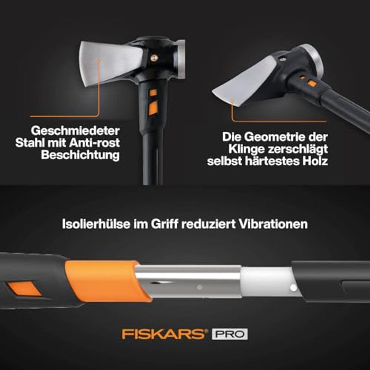 Fiskars Kloofbijl IsoCore XXL 92 cm - 3-pack