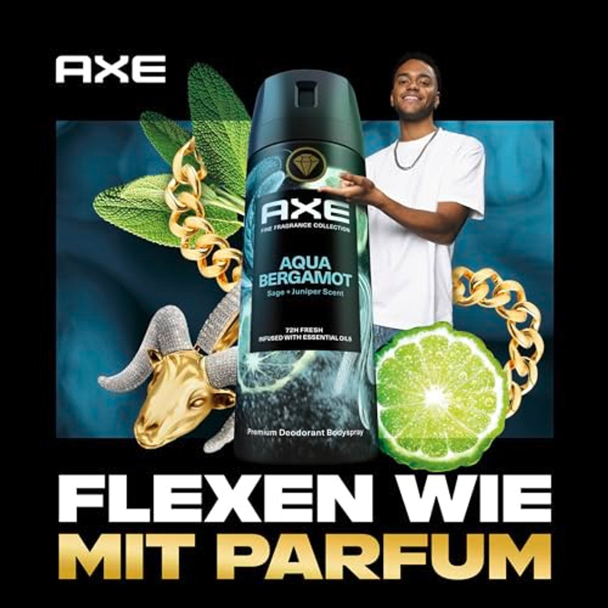 Axe Premium Aqua Bergamot bodyspray 150 ml (verpakking van 2) – Axe