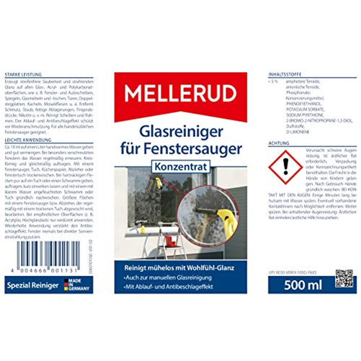 Mellerud Glasreiniger voor raamzuiger concentraat 0,5 l – Mellerud