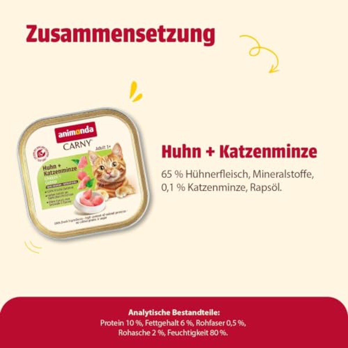 animonda Carny Adult natvoer kattenvoer kip & kattenkruid 32 x 85 g - 6-pack