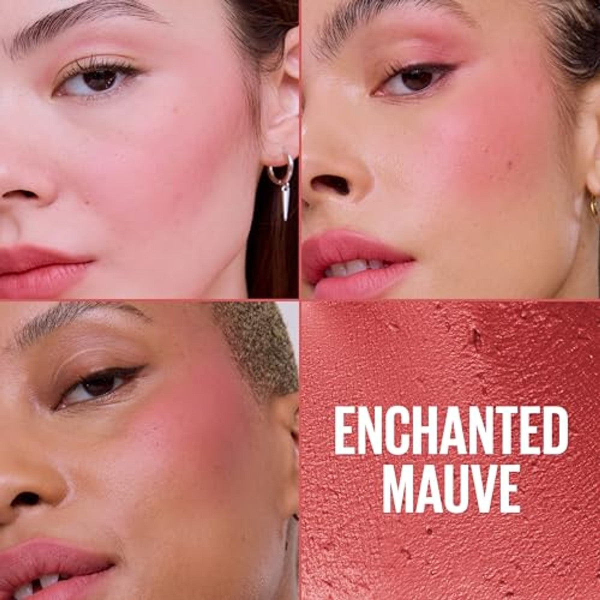MAYBELLINE Cloudtopia Wang- en lipmousse 08 Enchanted Mauve 5 g - 3 stuks