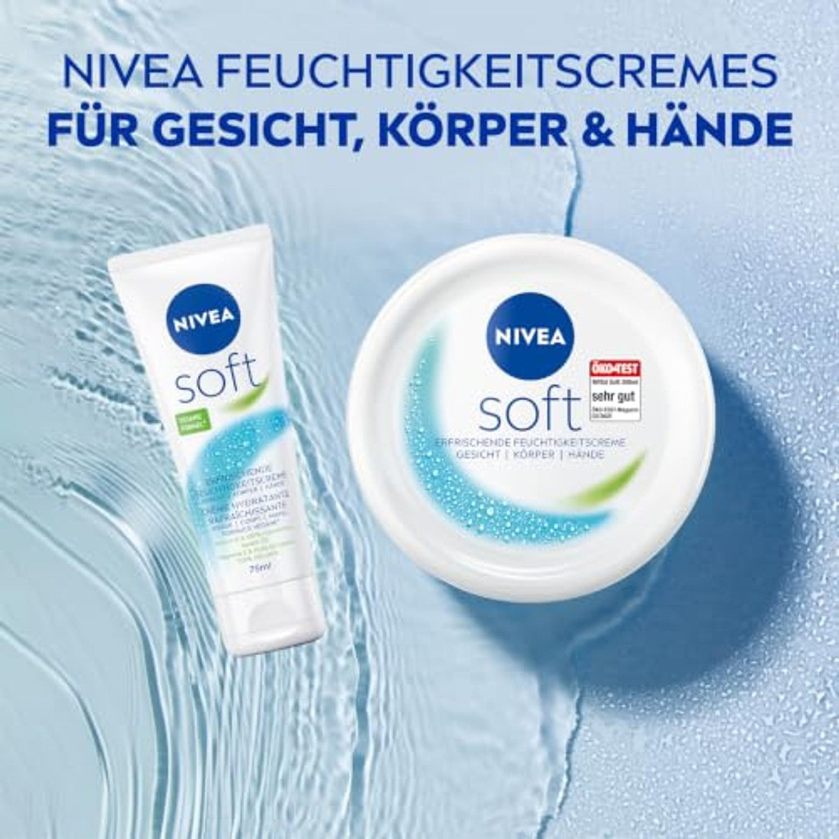 NIVEA Soft verfrissende vochtinbrengende crème 3 x 200 ml - Voordeelverpakking