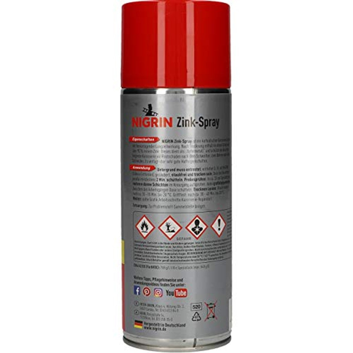 Nigrin 72286 Repairtec Zinkspray 3 x 400 ml - Voordeelverpakking