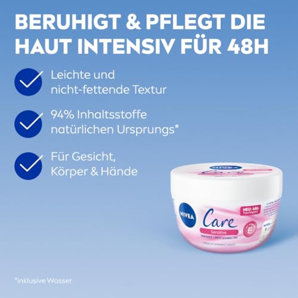 NIVEA Care Sensitive Gezicht & Lichaam 3 x 200 ml - Voordeelverpakking