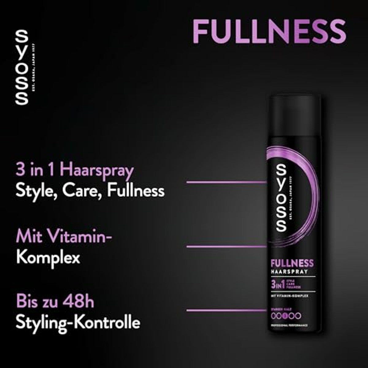 Syoss Fullness Haarspray houdgraad 3 (6 x 400 ml) – Syoss