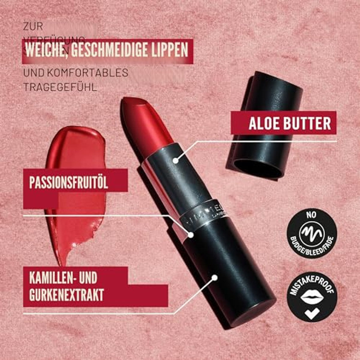 Rimmel London Lasting Finish Satin lippenstift 300 Pinch Me Pink 4 g - 3 stuks