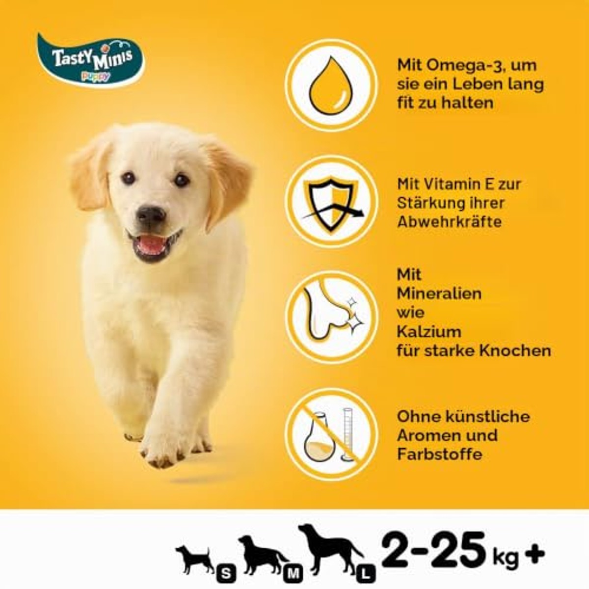 Pedigree Tasty Minis lekkernijen voor honden, puppy's, kip, 6 x 125 g – Pedigree
