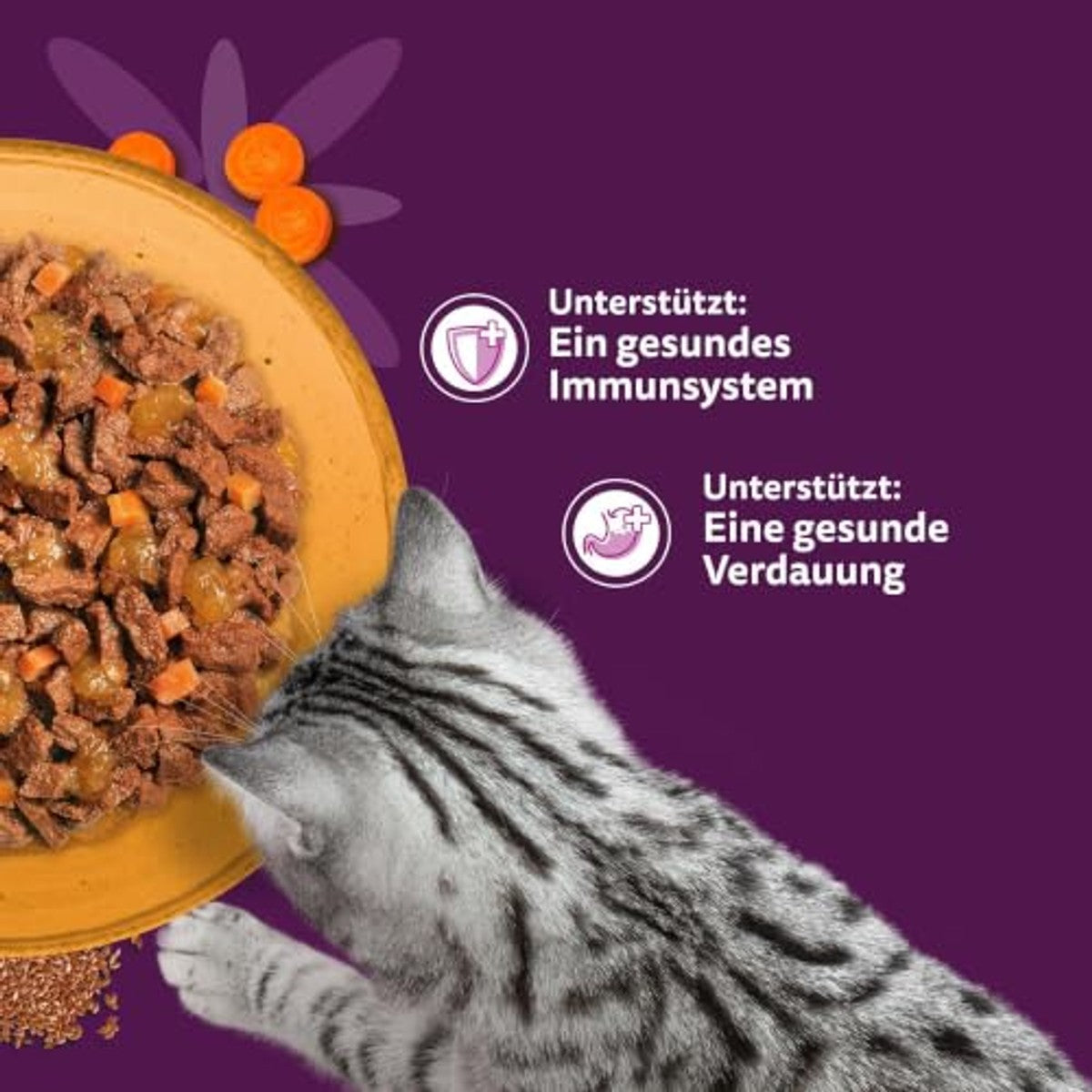 Whiskas 1+ Superfoods natvoer kattenvoer gevogelte 6 x 6 x 50 g - 6-pack