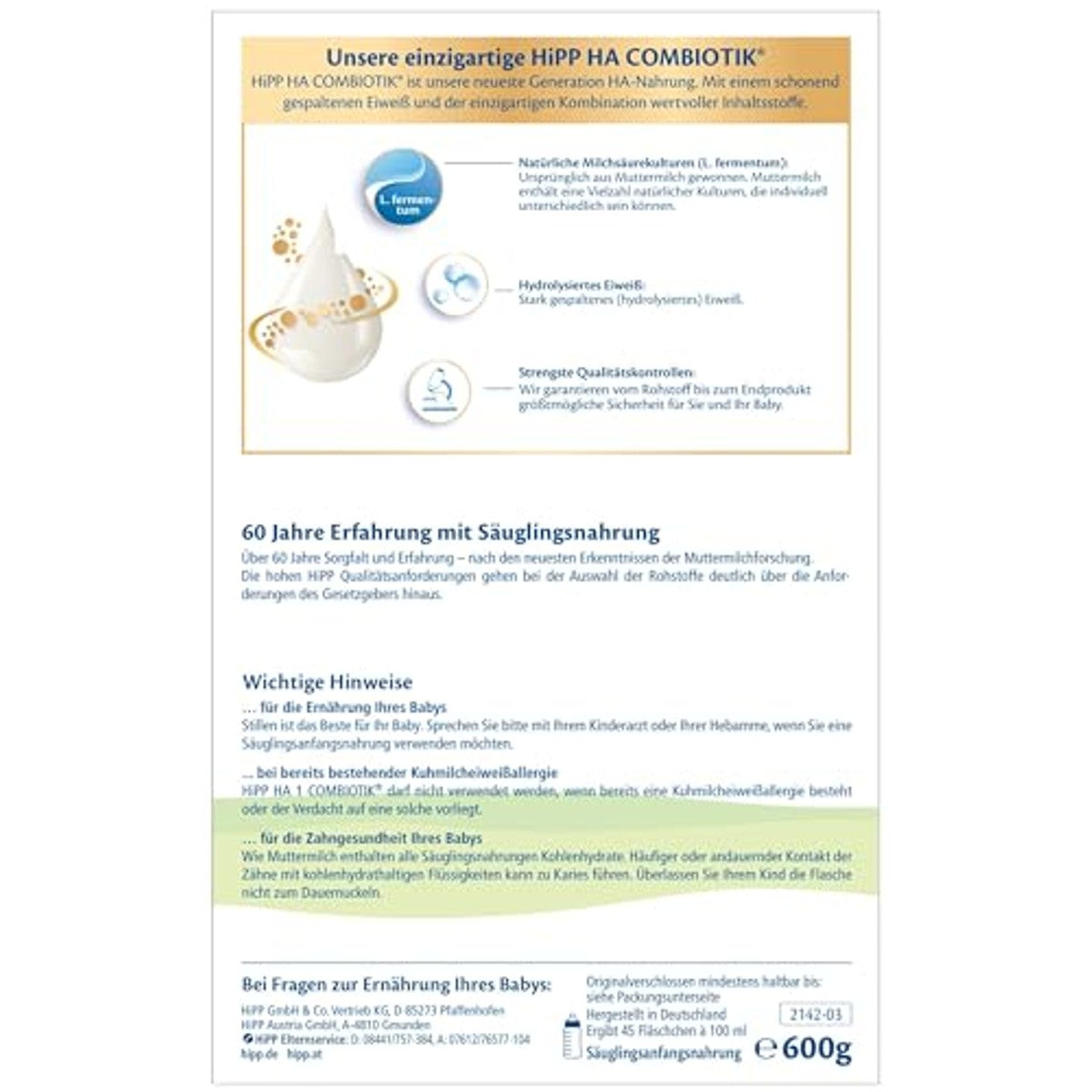 HiPP HA 1 Combiotik 4 x 600 g – foto 5