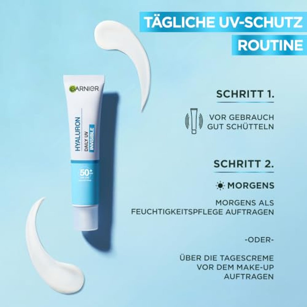 Garnier Hyaluron Barrier Protect Daily UV Fluid LSF50+ Invisible - 6-pack