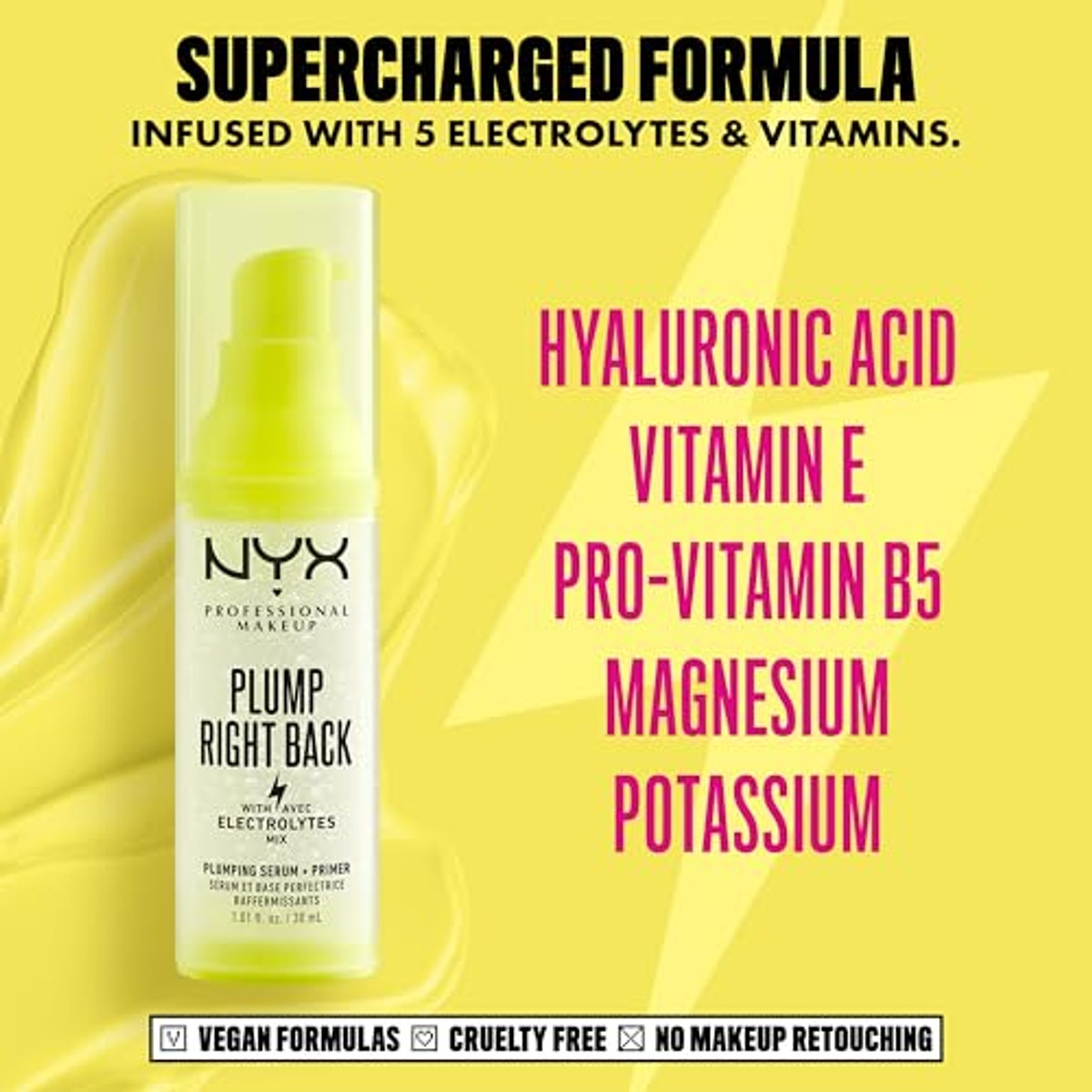 NYX Professional Makeup Primer en serum voor het gezicht, met elektrolyten, veganistische formule, Plump Right Back, 30 ml – NYX PROFESSIONAL MAKEUP