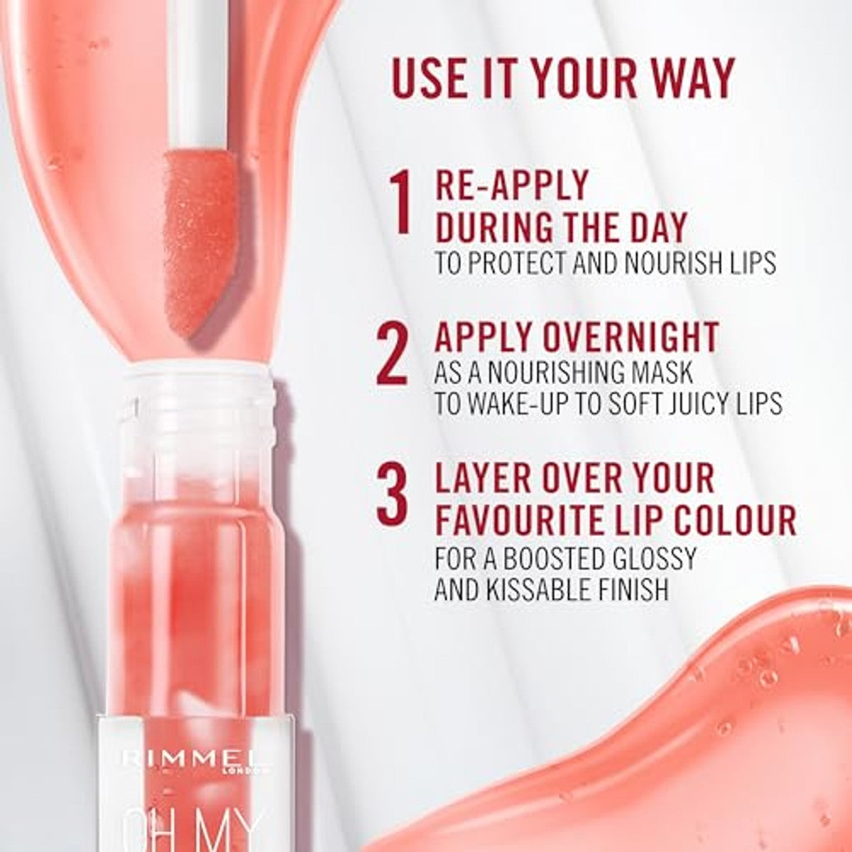 Rimmel London Oh My Gloss! Lippenolie 009 Cappuccino | Vochtinbrengende lippenolie, verrijkt met vitaminen en antioxidanten voor zachte lippen met een natuurlijke en – Rimmel London