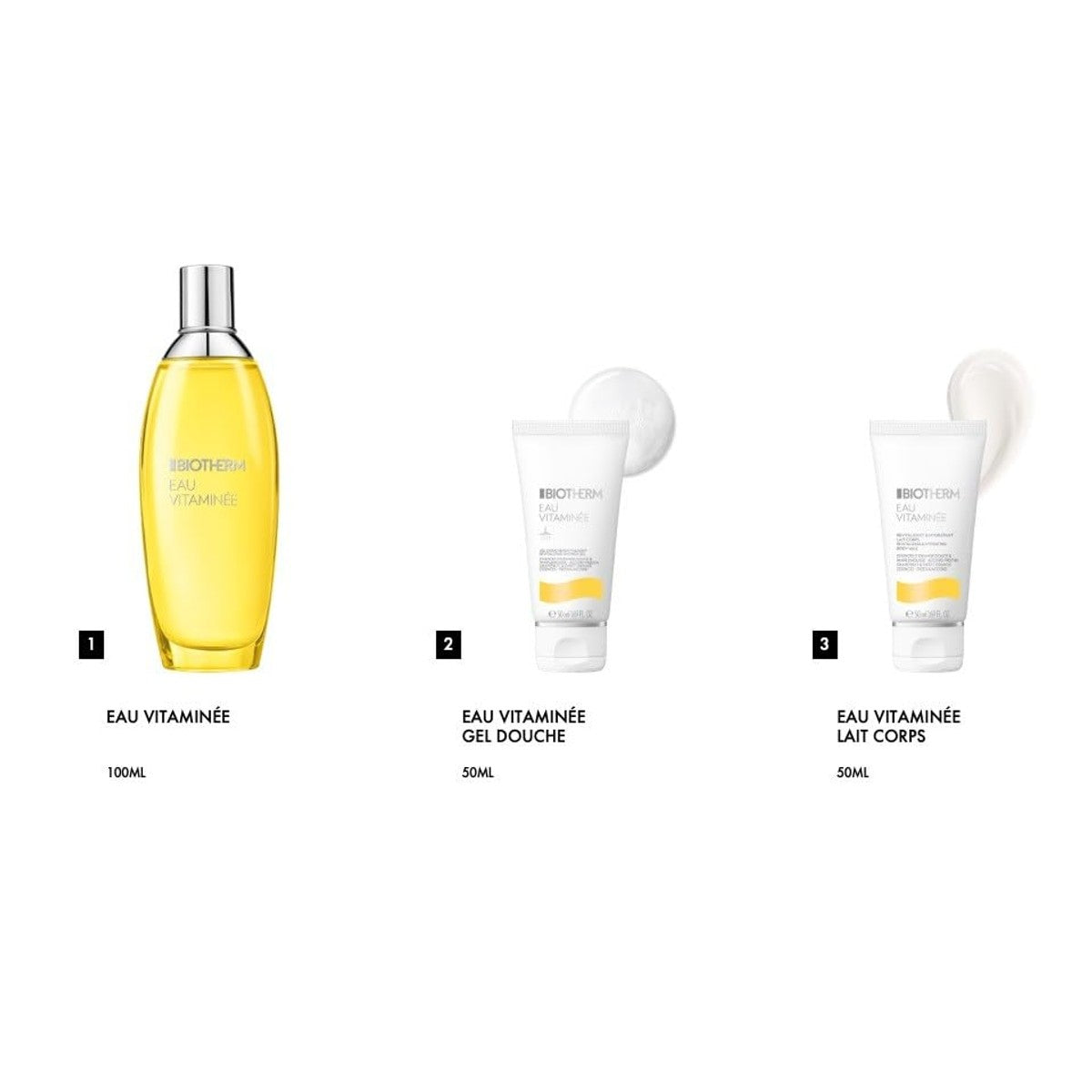 Biotherm Eau Vitaminée Cadeauset (Eau de Toilette 100 ml, Douchegel 50 ml & Body Milk 50 ml) - 6-pack