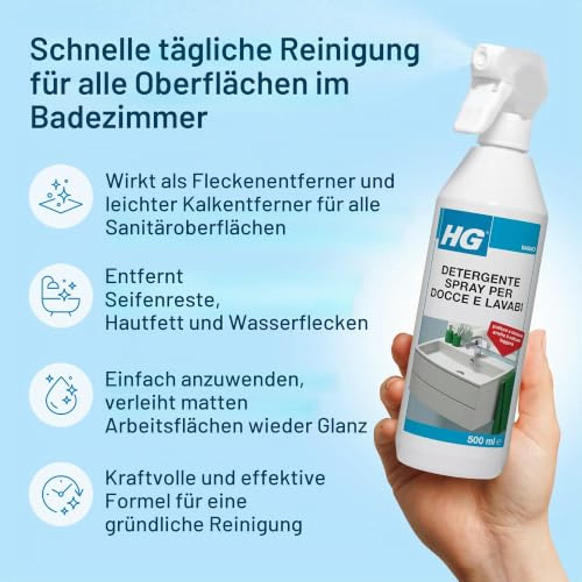 HG Badkamerreiniger spray 3 x 500 ml - Voordeelverpakking