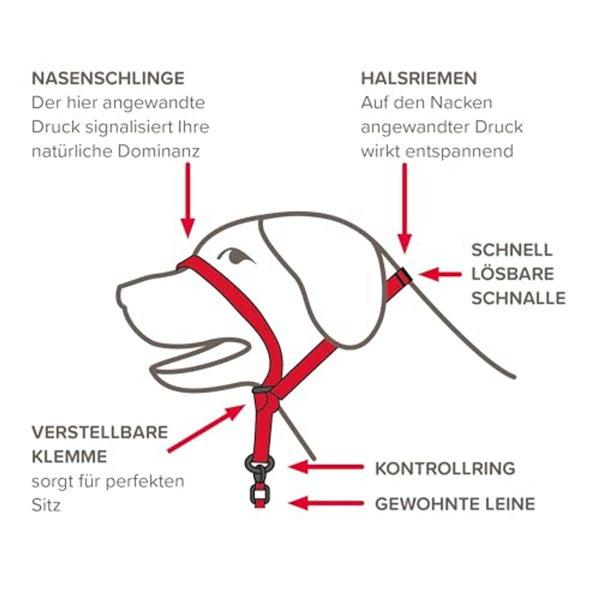 Beaphar Gentle Leader Hondenhalster Grote Rassen L Zwart - 6-pack